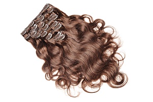 brunette clip-in hair extensions